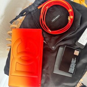 Dolce & Gabbana Orange Red Wallet